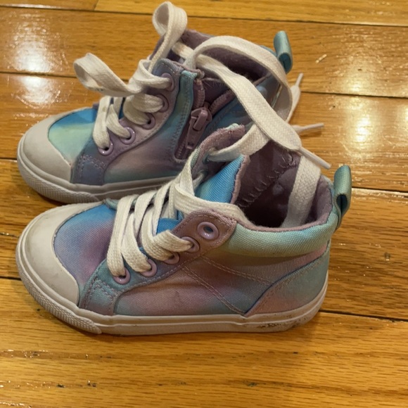 Black And Purple Tie Dye Men's Slip On Sneakers